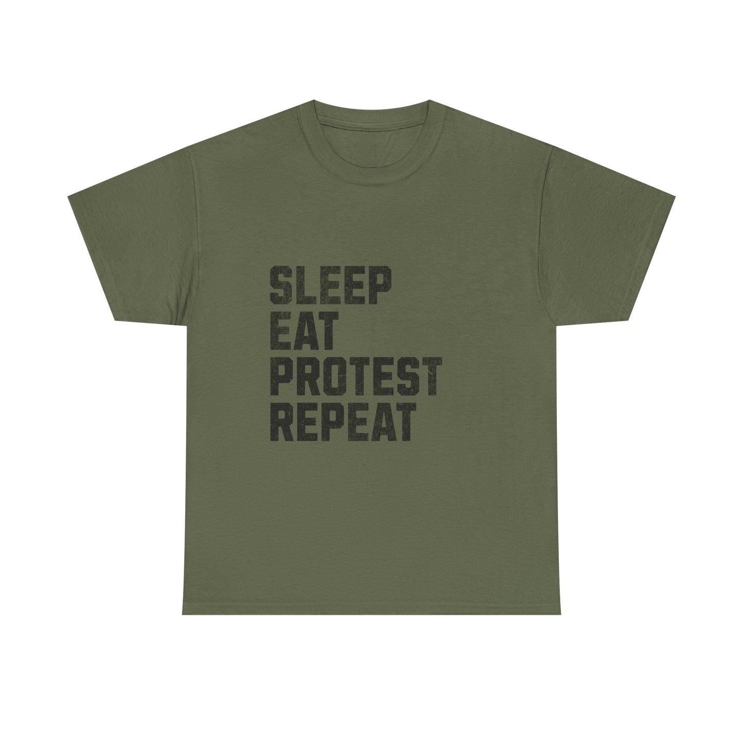 Sleep Eat Protest Repeat Unisex Heavy Cotton Tee