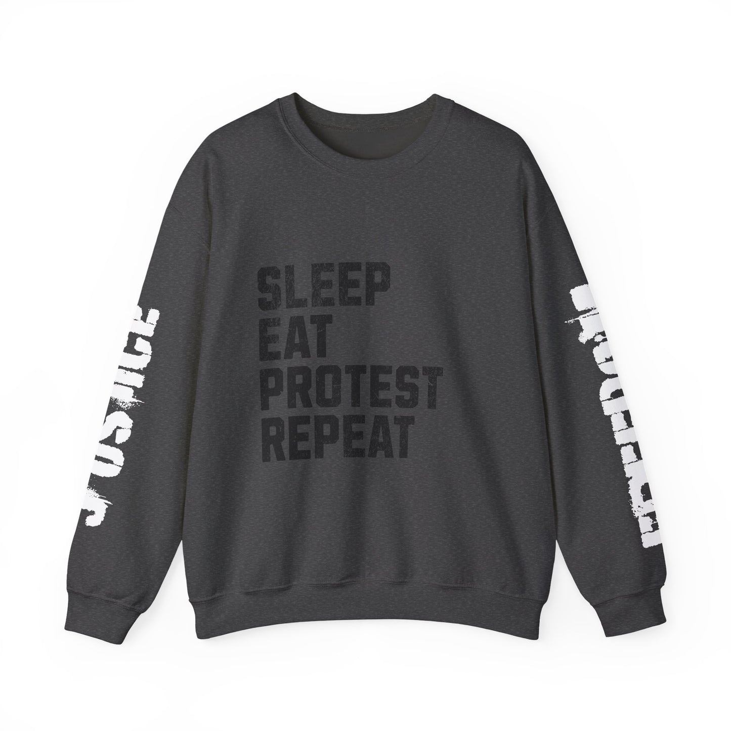 Sleep Eat Protest Repeat  Heavy Blend™ Crewneck Sweatshirt