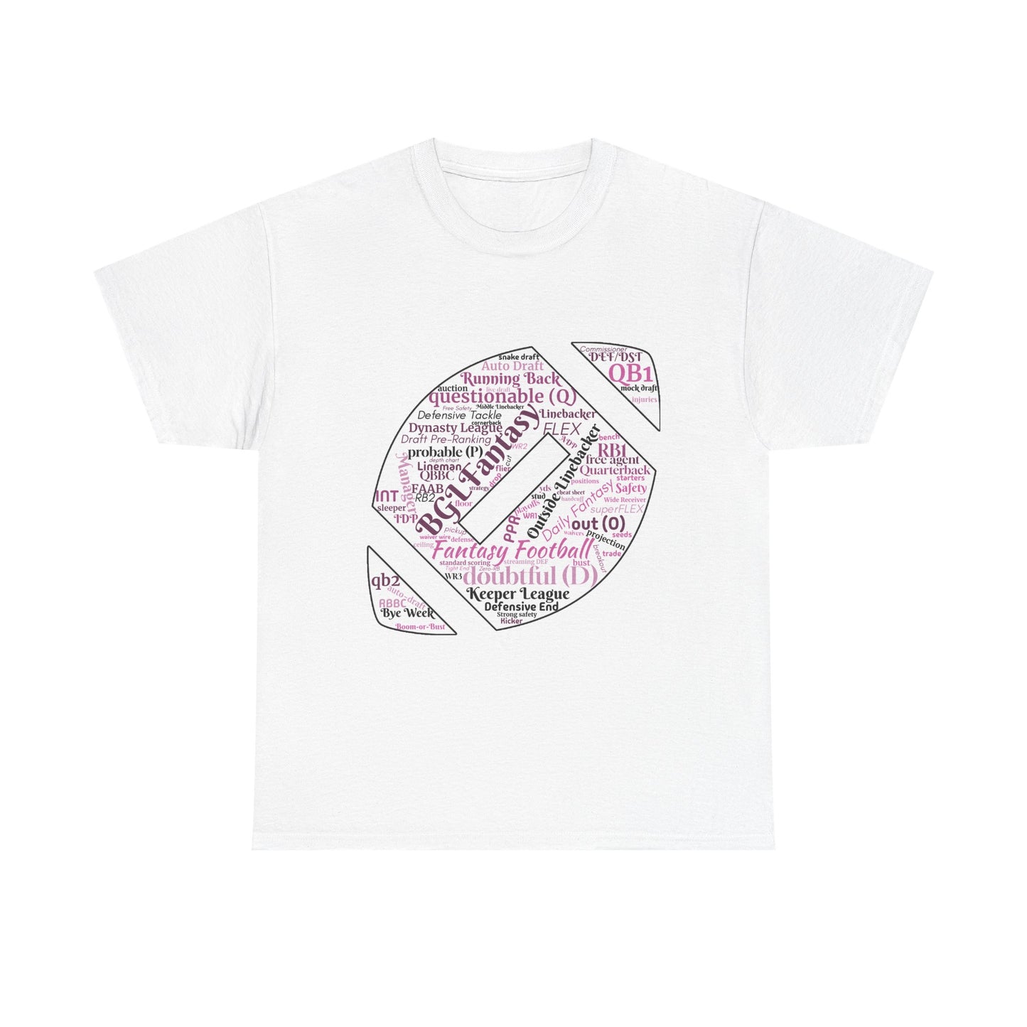 BGLF Fantasy Word Cloud Unisex Heavy Cotton Short-Sleeve Tee