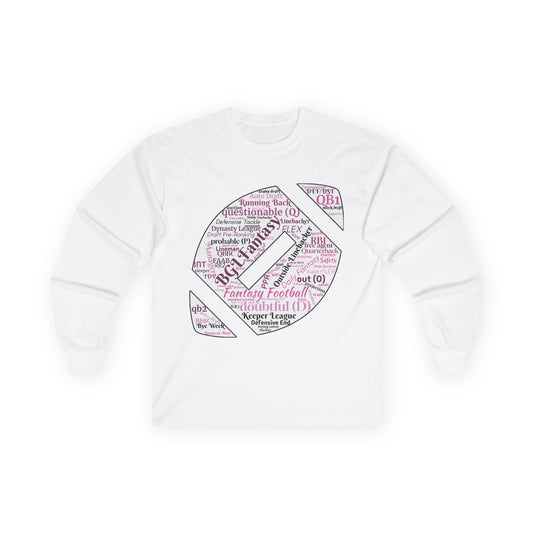 BGLFantasy Sports Football  Wordcloud Unisex Cotton Long Sleeve Tee