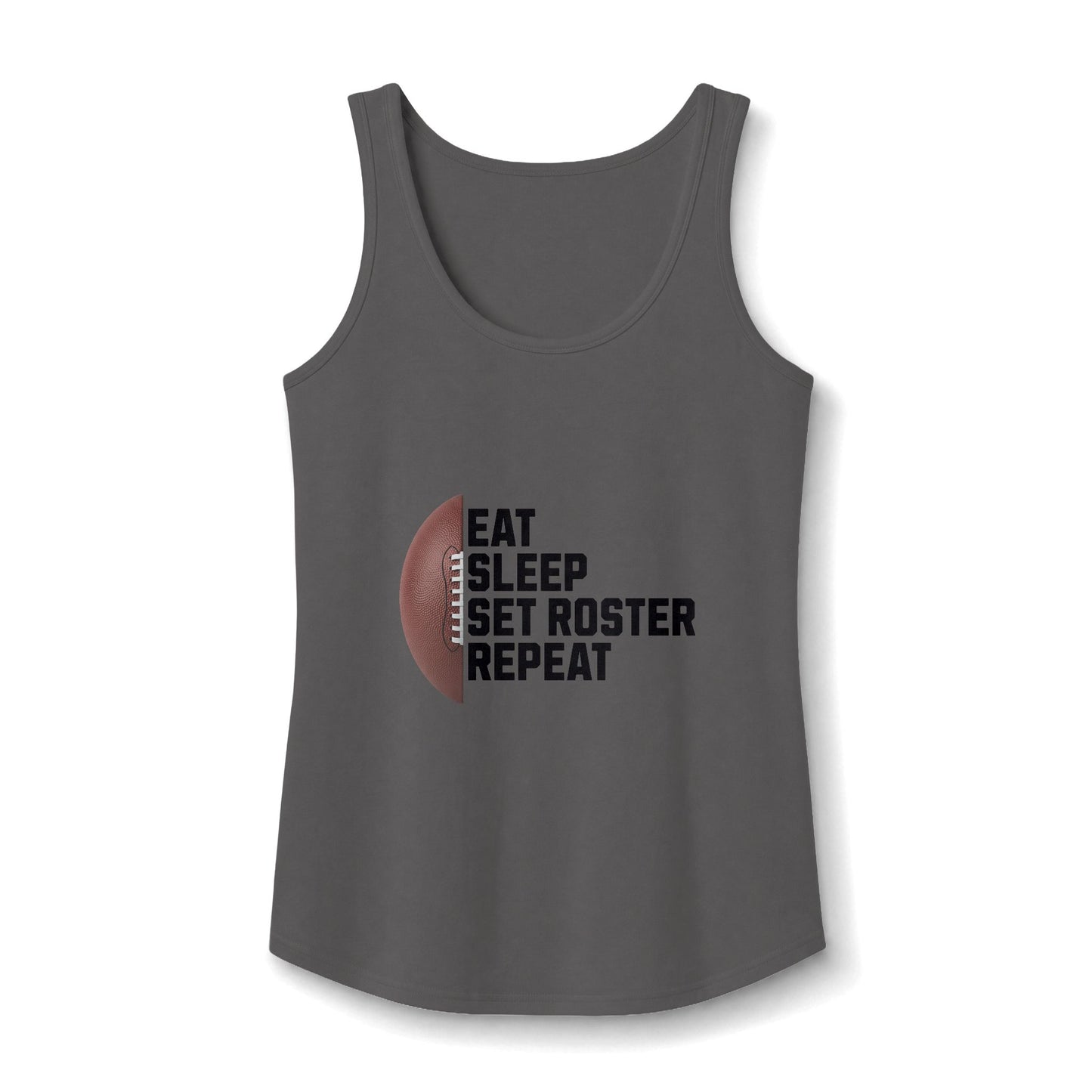 Eat Sleep Set Roster Repeat Ladies' Cotton Tank Top