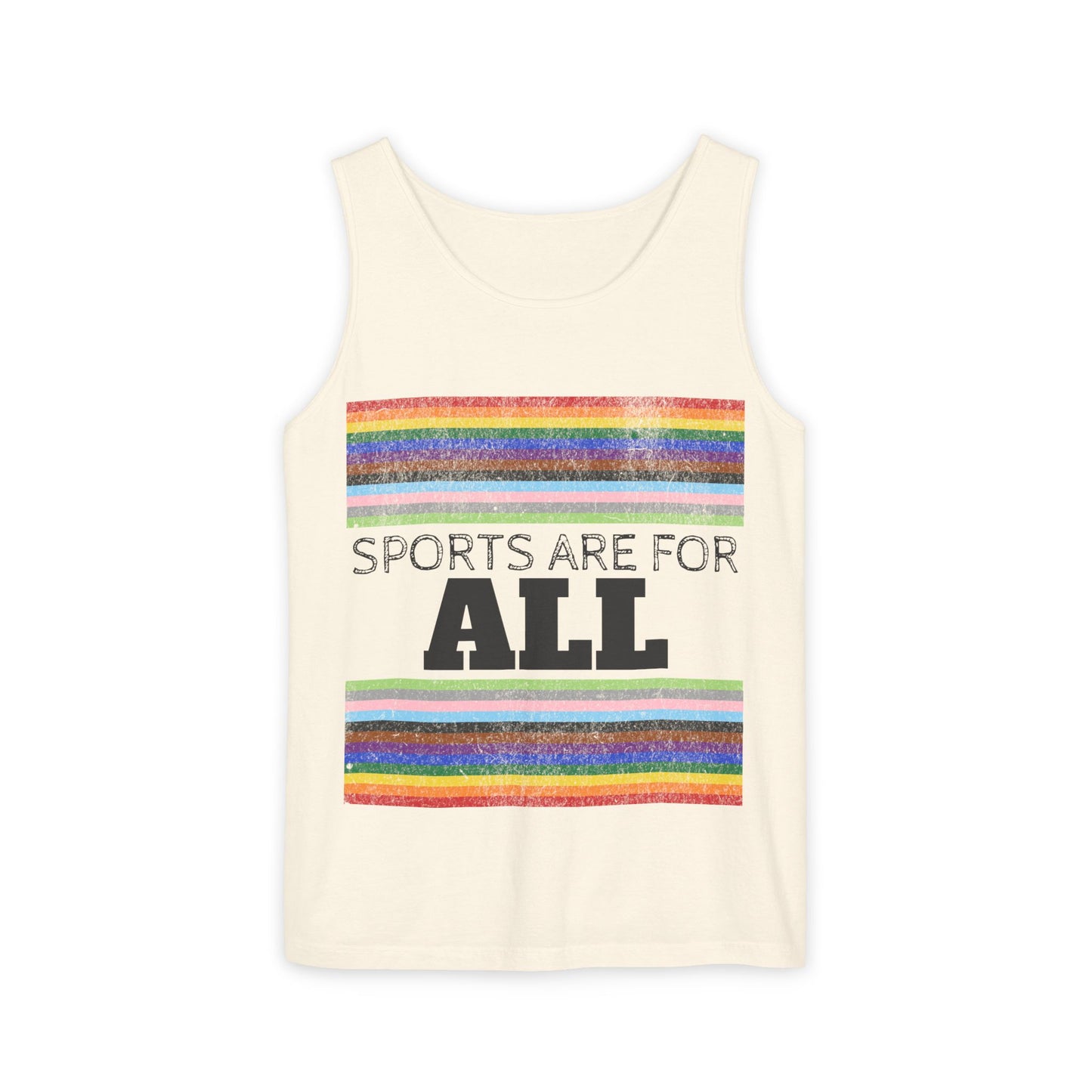 Sports Are For ALL Unisex Garment-Dyed Tank Top