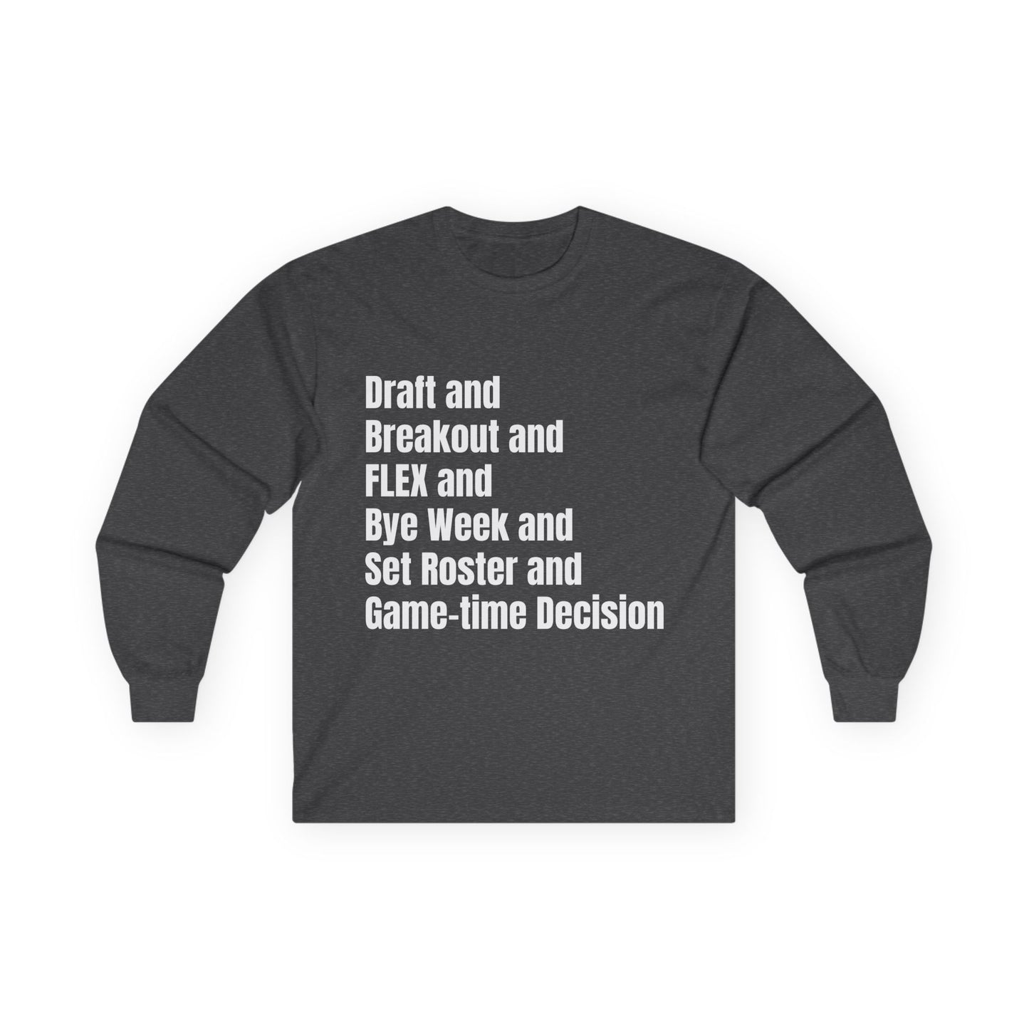 BGLFantasy Football 6 Terms Unisex Cotton Long Sleeve Tee