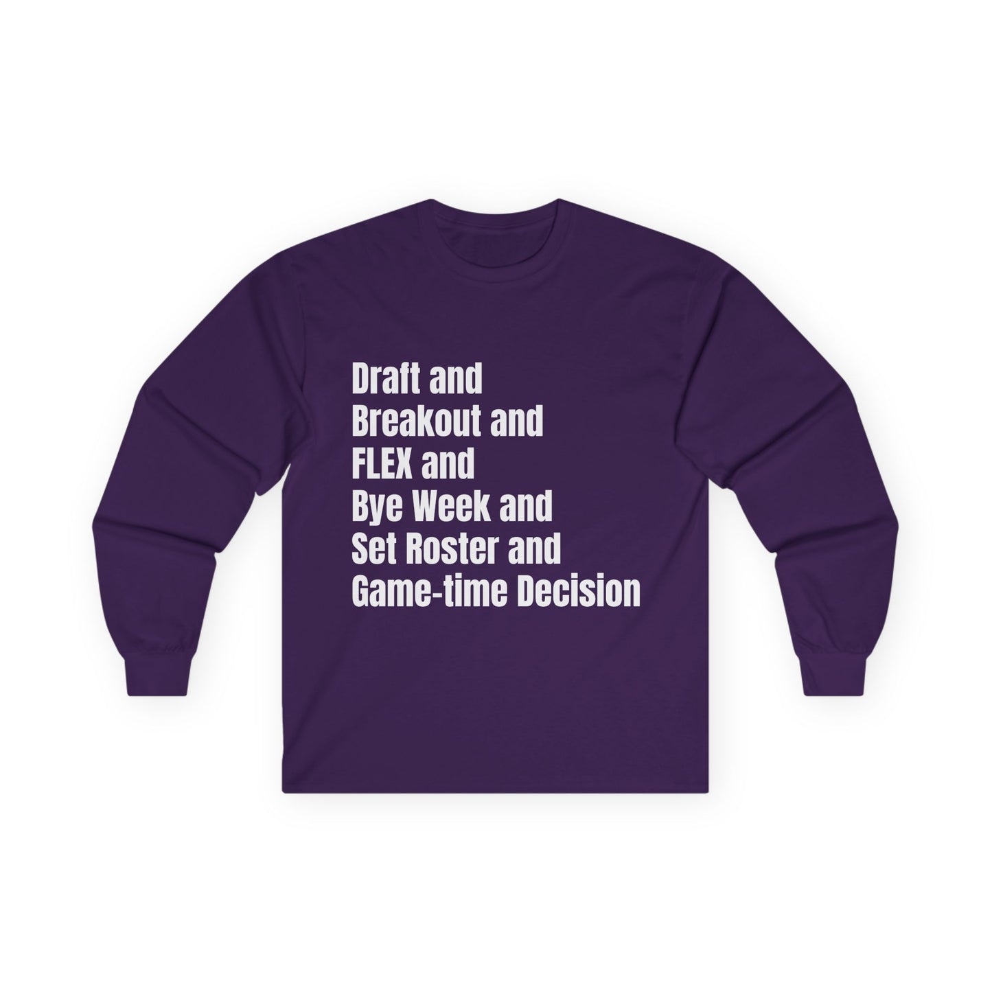 BGLFantasy Football 6 Terms Unisex Cotton Long Sleeve Tee