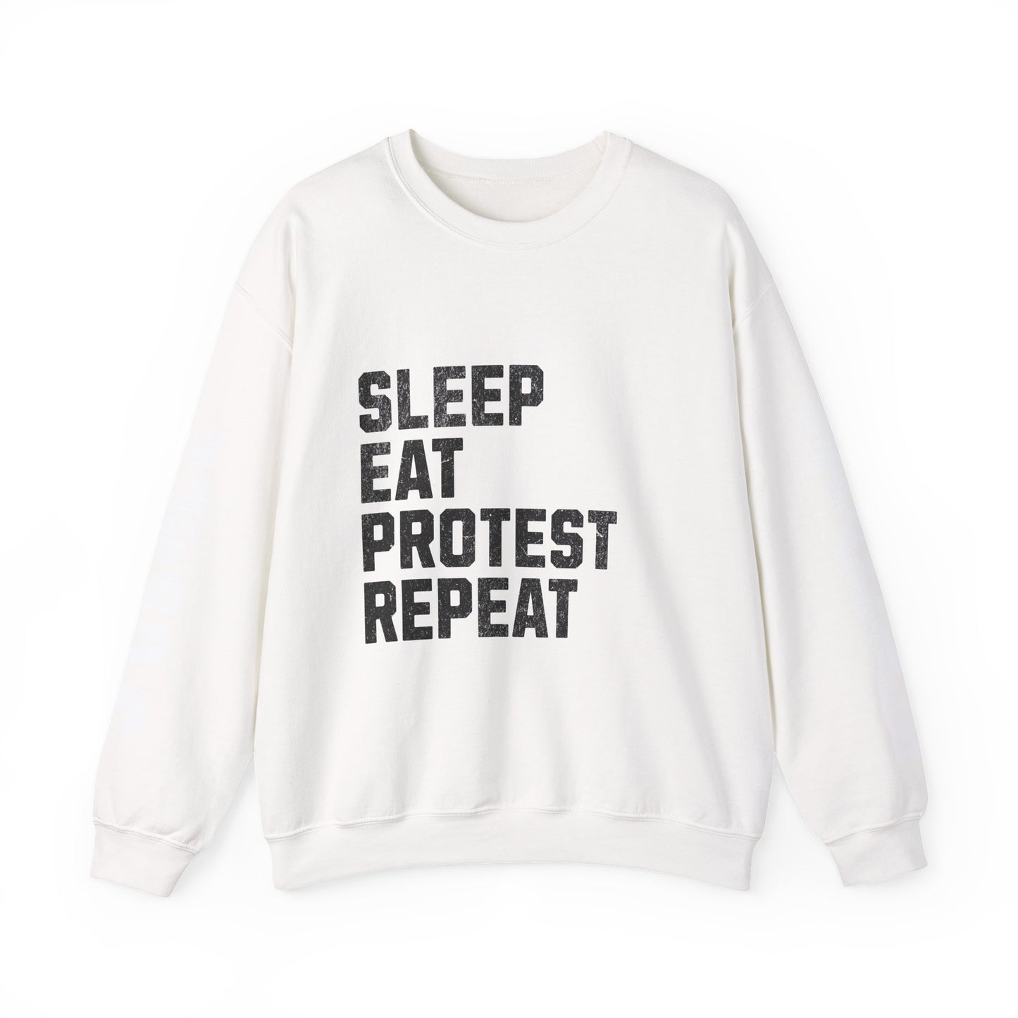 Sleep Eat Protest Repeat  Heavy Blend™ Crewneck Sweatshirt