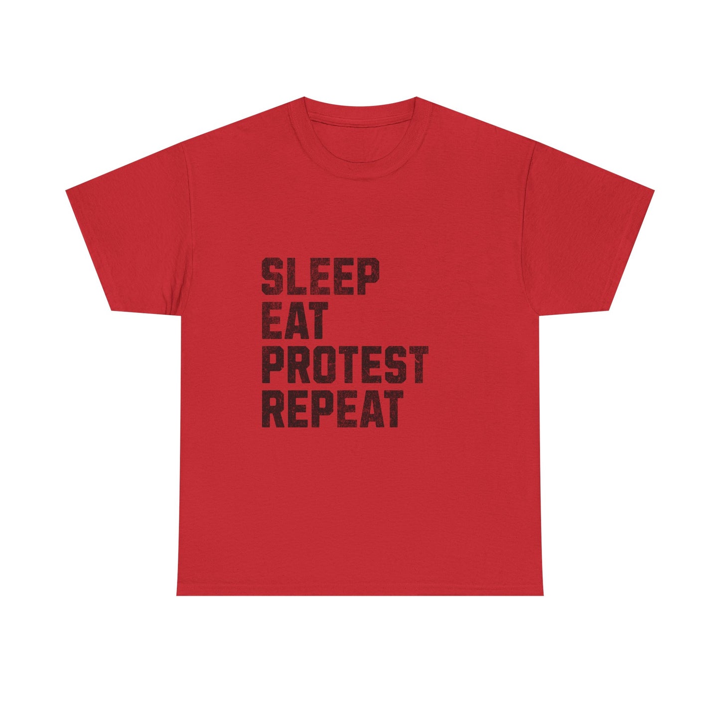 Sleep Eat Protest Repeat Unisex Heavy Cotton Tee