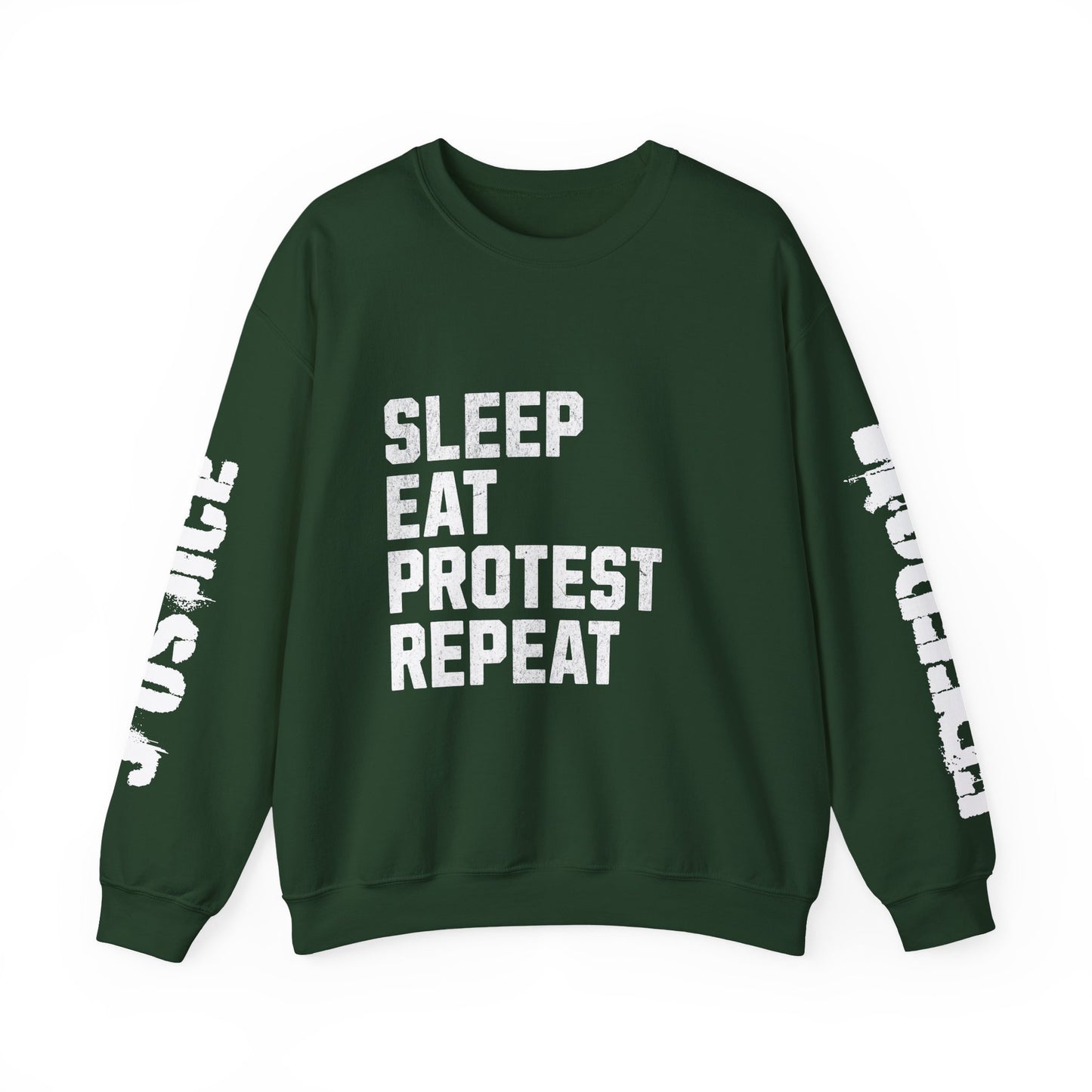 Sleep Eat Protest Repeat  Heavy Blend™ Crewneck Sweatshirt