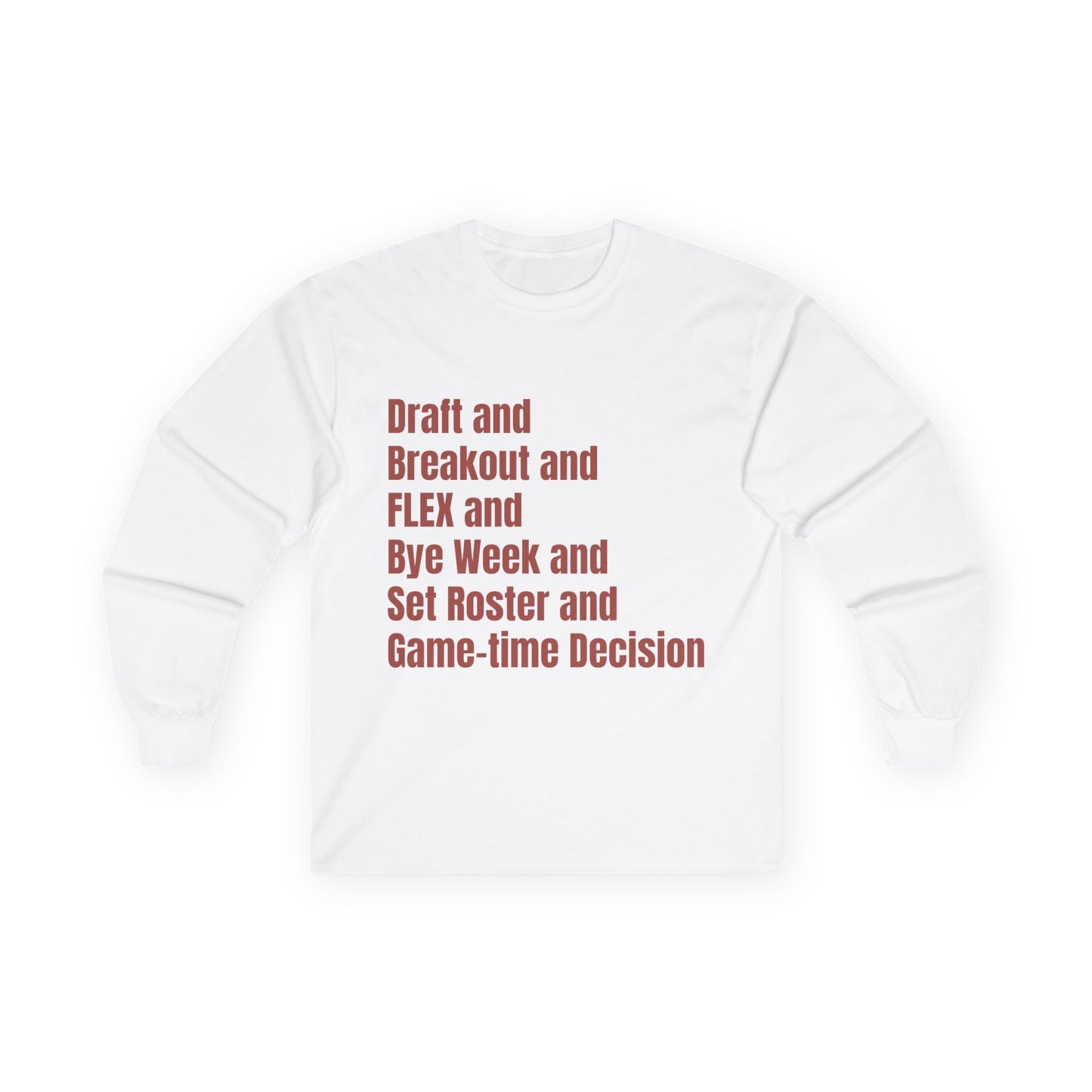 BGLFantasy Football 6 Terms Unisex Cotton Long Sleeve Tee