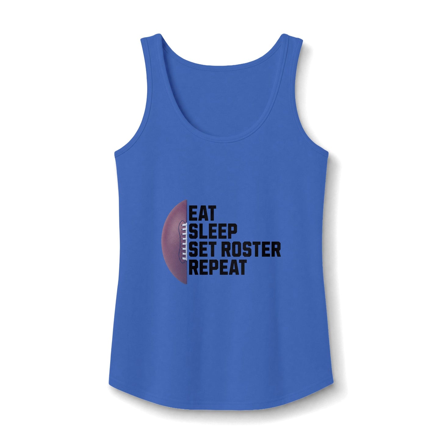 Eat Sleep Set Roster Repeat Ladies' Cotton Tank Top
