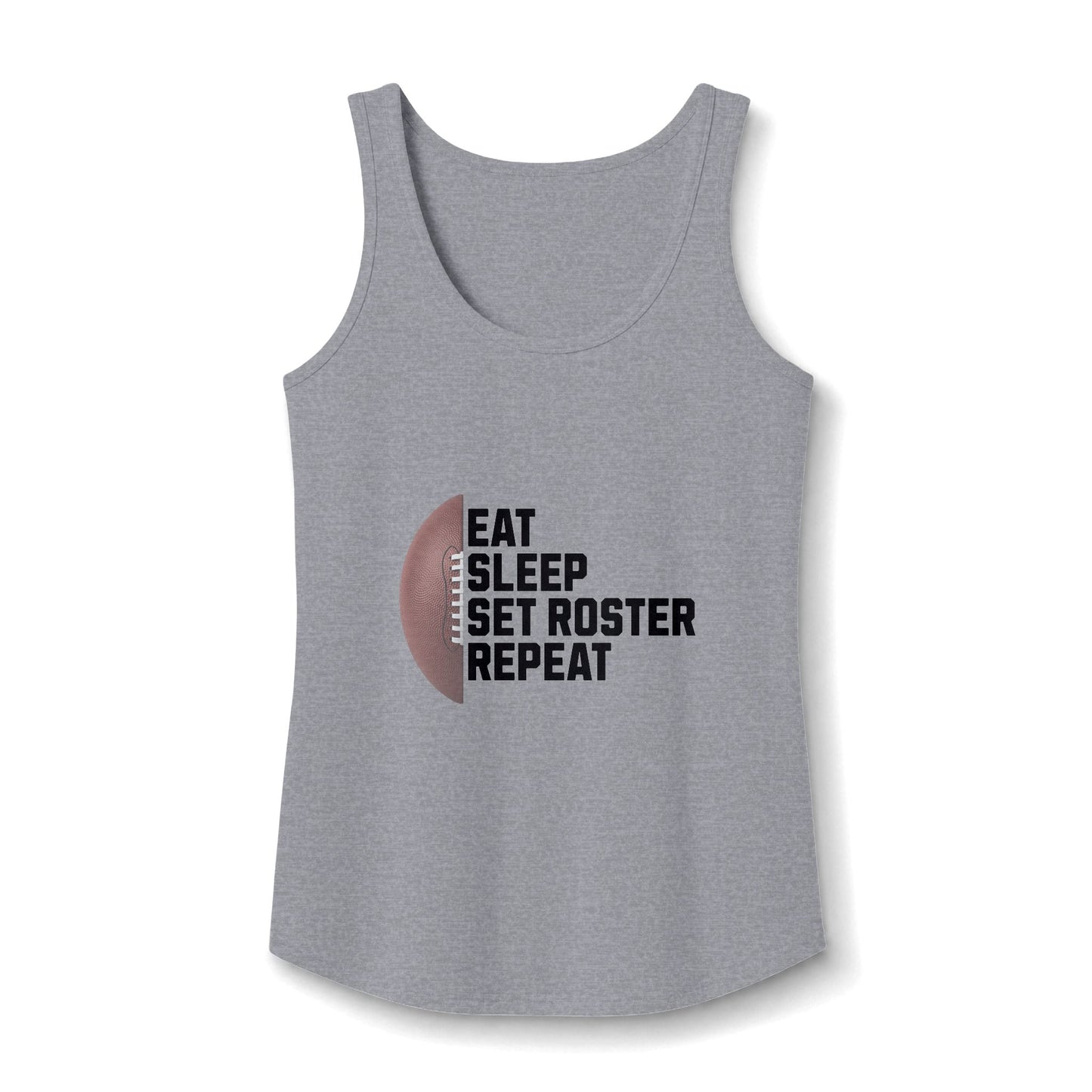 Eat Sleep Set Roster Repeat Ladies' Cotton Tank Top