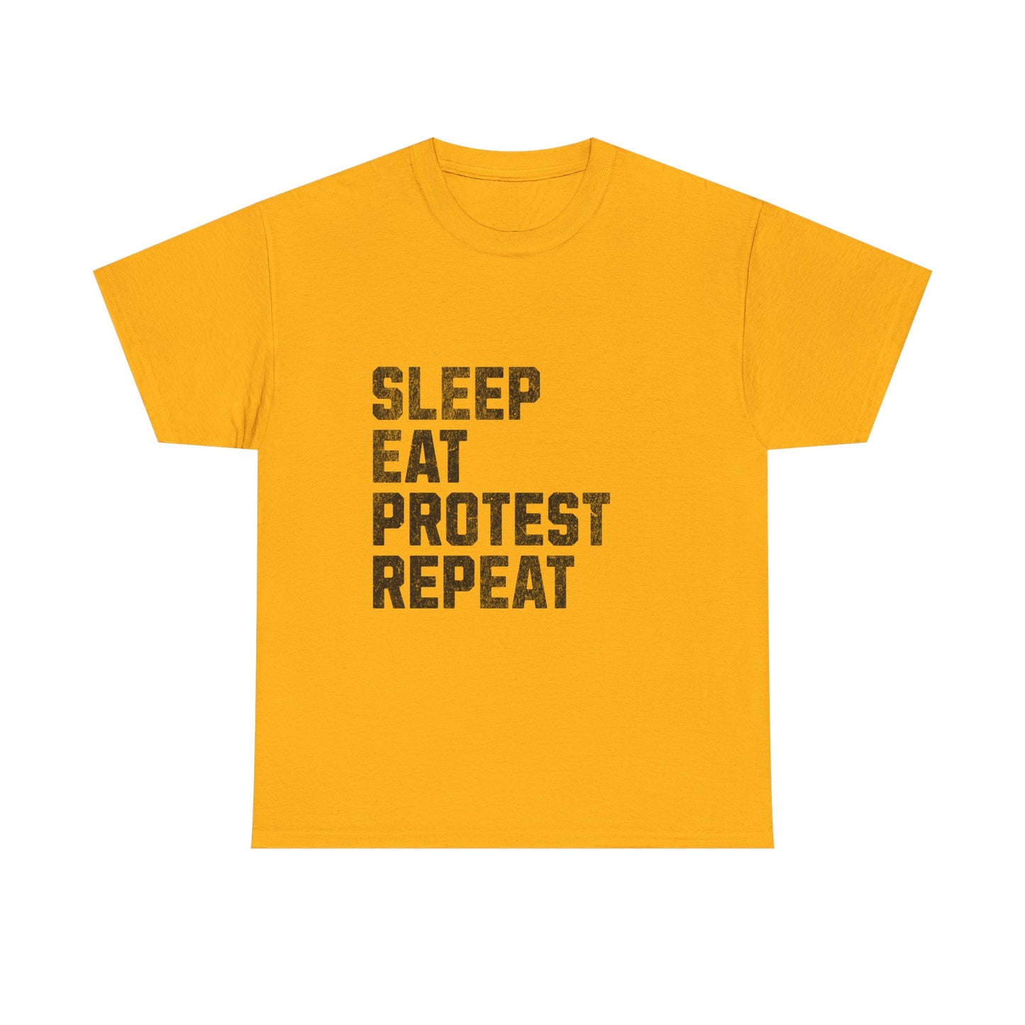 Sleep Eat Protest Repeat Unisex Heavy Cotton Tee