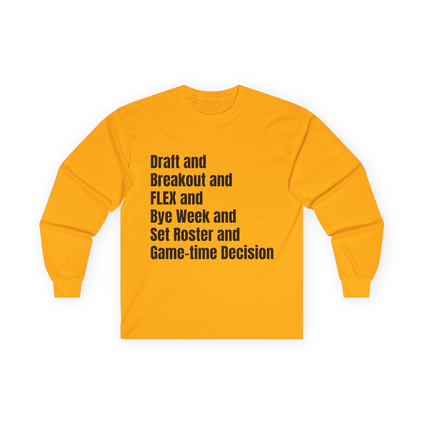 BGLFantasy Football 6 Terms Unisex Cotton Long Sleeve Tee