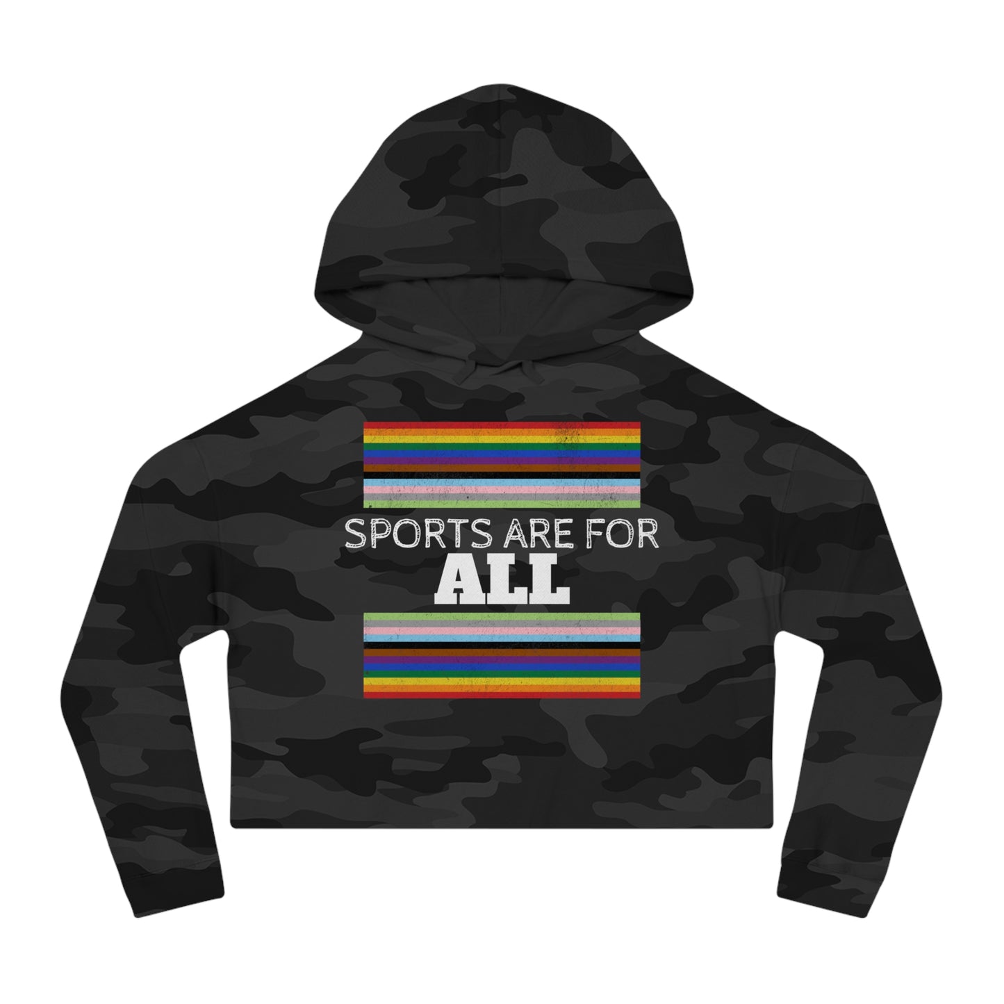 Sports Are For ALL Women’s Cropped Hooded Sweatshirt