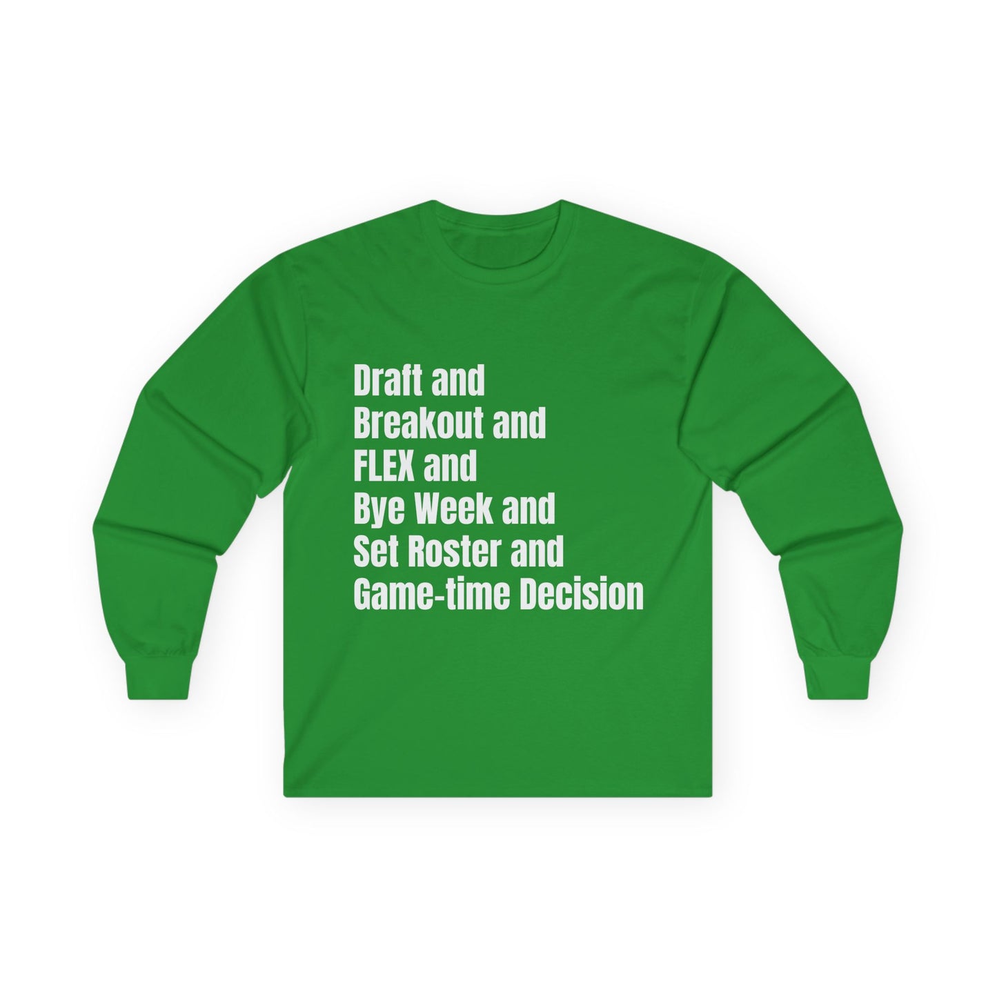 BGLFantasy Football 6 Terms Unisex Cotton Long Sleeve Tee