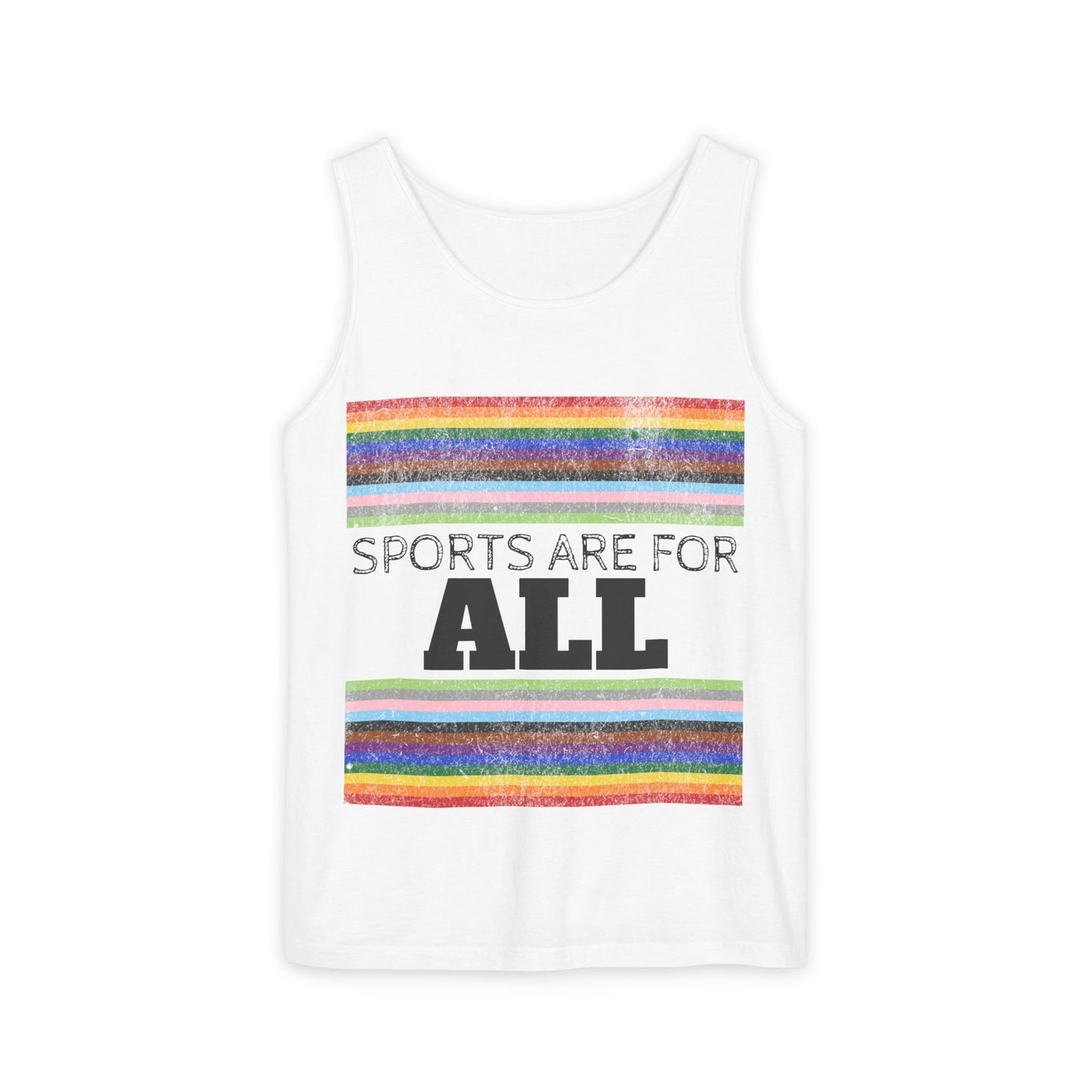 Sports Are For ALL Unisex Garment-Dyed Tank Top