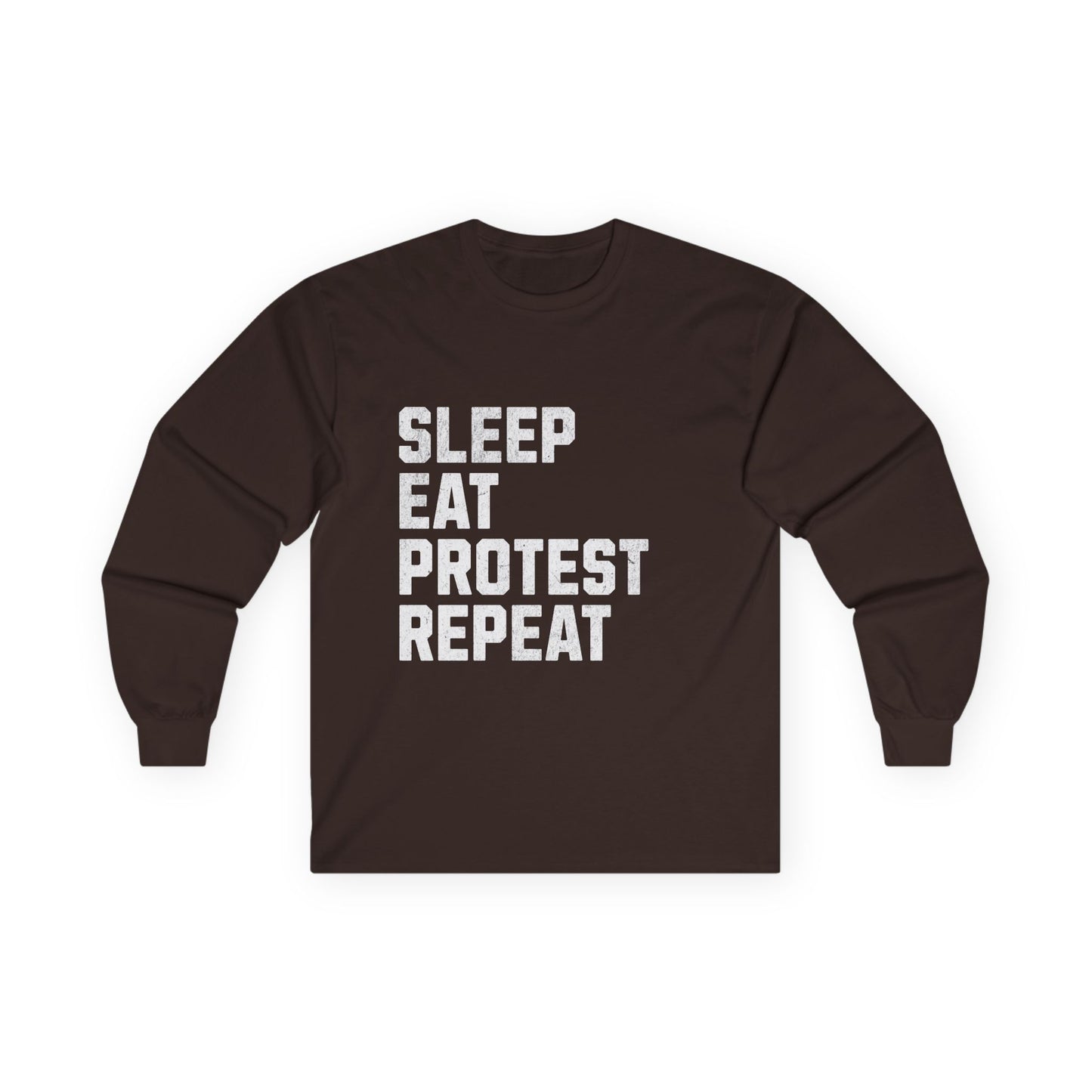 Sleep Eat Protest Repeat Unisex Ultra Cotton Long Sleeve Tee