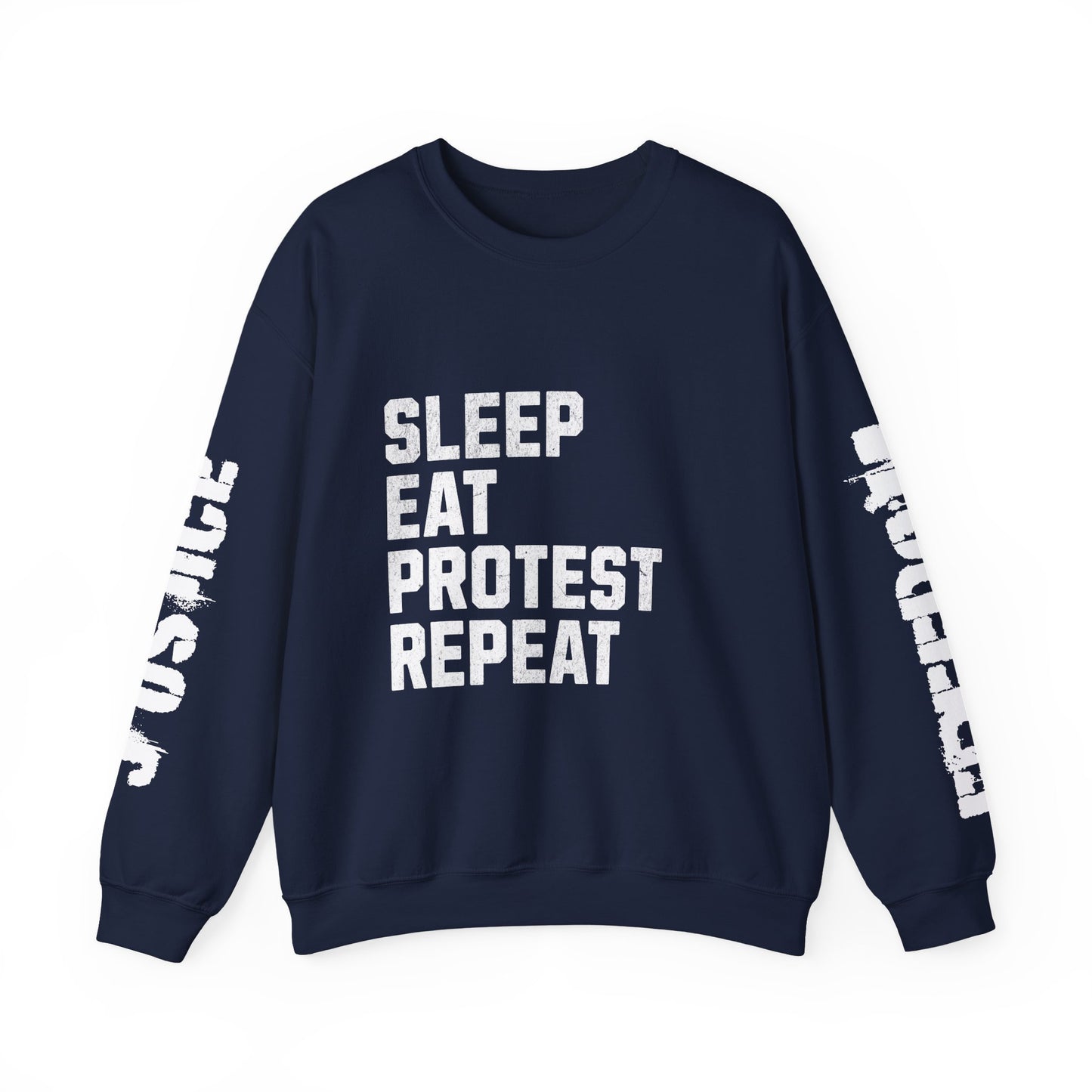 Sleep Eat Protest Repeat  Heavy Blend™ Crewneck Sweatshirt